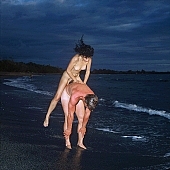 naturist woman, beach, coast, game, naked couple, sea, billows, deep, horizon, nudist couple, nudist pair, naked, stripped, cloud, clouds, nudism, naturist couple, nudist women, reflection, naturism, nudist, naturist, nudist man, bathe, bathing, naturist man, rock coast, happiness, delight, laughing, laugh, lymph, cristal clean, holidays, on holiday, recreation, relaxation, repose, rest, attitude, pose, posture, craggy, bay, gulf, clear, hygienic, pure, clean, Hawaii, Kona, Honokohau, Queen s bath, 1987, man, woman, bath, bath, water, stone, stones, rock, scrag, CD 0090