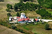 Felgy�, windmill of Felso major, shingle, mill, millstone, grindstone, barley, core, millet, crossroad, pound, hutch, abattoir, miller, chaff, homestead, farm, revolving energy, sleet, farmhouse, rye, flour, Csongrad county, art relic, national monument, windmill, grind, milling, monument, cross, wheat, gearing, shoot, grain, house, wind, green, tile, garden, recreation, relaxation, repose, rest, silence, quiet, orchard, houses, road, carriageway, bread, fence, tree, trees, air photograph, air photo, air photos, aerials, birds eye view, of birds eye view, building, buildings, everyday life, at home, countryside, plan, air, aerial, square, plot, development, beauty, beautiful, pretty, white, blue, brown, yellow, flat, gray, dirt road, sand, lowland, regular, CD 0029, Kiss L�szl�, L�szl� Kiss