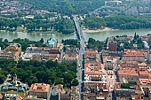 Szeged, downtown, bridge, Ujszeged, Tisza, ship, keels, surface ships, air photograph, air photographs, aerials, town, city, outskirts, city center, building estate, garden city, garden suburb, faubourg, museum, Mora Ferenc, traffic circle, house, houses, line of houses, street, streets, car, road, cars, building, buildings, park, green, garden, birds eye view, of birds eye view, environment, ambience, neighbor, neighborhood, everyday life, at home, countryside, aldermanry, plan, air, aerial, air photo, grounds, parkland, Kiss L�szl�, L�szl� Kiss
