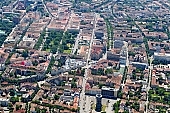 Szeged, town, city, outskirts, aerials, air photographs, city center, Szent Istvan square, Imre street, boulevard, small circuit, downtown, avenue, Szechenyi square, bath, Szeged National Theatre, Kisszinhaz, Karasz street, building estate, garden city, garden suburb, faubourg, house, houses, line of houses, street, streets, car, road, cars, building, buildings, critter, haze, steam, vapor, roads, ways, park, green, garden, environment, ambience, neighbor, neighborhood, everyday life, at home, countryside, aldermanry, plan, air, aerial, air photograph, air photo, tower, water tower, Lechner square, Vidra street, Bocskai street, Tisza Lajos circuit, market, CD 0029, Kiss Lszl, Lszl Kiss