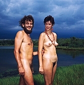 139, Hawaii, nudist couple, nudist pair, Honokohau, Kona, fkk, nudism, freik�rperkultur, girl, woman, young, pretty, naturism, naked, stripped, naturist couple, naturist, holidays, nudist, love, on holiday, recreation, relaxation, repose, rest, game, beach, coast, attitude, pose, posture, heat-wave, thunderclouds, bay, gulf, summer, man, bath, bathe, bathing, water, CD 0106