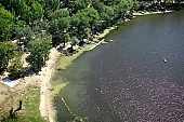 Tisza river, duckweed, pier, tree, woody, forest, floodplain, flood-basin, coast, riverside, ship, boat, Martely camping, beach, water, bathe, bathing, fishing, Hungary, Martely, village, periphery, recreation, relaxation, repose, rest, disengagement, distraction, resource, on holiday, spare-time, leisure, time, camping, air photograph, air photo, birds eye view, Tisza, river, dead channel, holiday house, chalet, tent, sportfield, dirt road, CD 0056, Kiss Lszl, Lszl Kiss