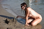 Arbuzov, Olga, monument, sculptor, artist, virtuoso, virtuosi, entertainment, sandcastle, sandcastle building, naked body, nude body, INF, posture, summer, creation, nudism, game, smile, naturist, sands, warm, alone, naturism club, sunshine, sunlight, hotness, photo, foto, holidays, unclad, stripped, Tisza river, dame, lady, Mindszent, on holiday, waterfront, Hungary, clear water, Tisza, happiness, naturism, riverside, sunbathing, beauty, beautiful, pretty, affection, liking, love, nudist, naked, nudity, nude, nakedness, fkk, NFN, Anyas, naturist beach, man, woman, trip, river, water, sand, bathe, bathing, swim, disengagement, distraction, resource, programme, engagement, 2007, CD 0049, Kiss L�szl�, L�szl� Kiss