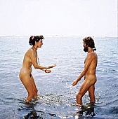 73, Hawaii, nudist couple, nudist pair, Honokohau, Kona, fkk, nudism, naturism, naked, stripped, naturist couple, naturist, holidays, nudist, love, on holiday, recreation, relaxation, repose, rest, game, beach, coast, attitude, pose, posture, heat-wave, bay, gulf, summer, man, woman, bath, bathe, bathing, water, CD 0106