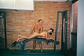 elte, gymnastic room, hardener, unclad woman, man, swimming pool, bath, fitness, room, Budapest, nudist, naked, stripped, nakeds, exhibitionist, naturist, fkk, 2003, CD 0083