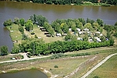 Hungary, birds eye view, camping, lakesystem, Sziksosfurdo, beach, Szeged, road, roads, ways, house, houses, holiday house, holiday houses, weekend house, week-end houses, lake, lakes, nature, rower lake, fishpond, surf lake, air photograph, homestead, farm, boondocks, boonies, periphery, arable, clod, earth, field, ploughland, tillage, recreation area, forest, water, tree, woody, grassy, soddy, green, CD 0055, Kiss Lszl, Lszl Kiss