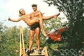 sun, sunshine, girl, boy, naturist couple, naturist beach, to pick up, to hold up, take on one s lap, muscle, muscular, brown, skin, sunlit, delight, smile, unclad woman, nudist couple, nudist pair, pair, man, woman, INF, scale, stairway, taking photographs, attitude, pose, nude, nudity, naked girl, unclad body, young naturists, naked body, nude body, nudist place, fkk, posture, naturist girl, in a state of nature, in the buff, in the nude, naturism, unclad, stripped, nudist, nudism, naturist, friend, young, naked, recreation, relaxation, repose, rest, camping, beach, Delegyhaza, CD 0095