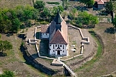 Ofolddeak, art relic, national monument, Hungary, Csongrad, archaeology, archeology, air, aerial, believe, village, field, gothic, vestry, XVIII, agriculture, excavation, castle, belfry, water-jump, gothic temple, ghotic church, county, church, XIV, XV, century, baroque, fortification, fortress, post, stronghold, roman catholic, plow, air photograph, air photo, shooting, history, past, last, bygone, investigation, religion, persuasion, air photos, husbandry, houses, garden, road, of value, of high value, Kiss László, László Kiss