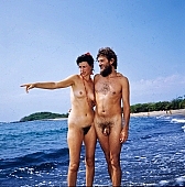 115, Hawaii, nudist couple, nudist pair, Honokohau, Kona, fkk, nudism, girl, woman, young, pretty, naturism, naked, stripped, naturist couple, naturist, freik�rperkultur, holidays, nudist, love, on holiday, recreation, relaxation, repose, rest, game, beach, coast, attitude, pose, posture, heat-wave, bay, gulf, summer, man, bath, bathe, bathing, water, CD 0106