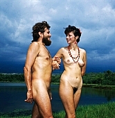 49, freik�rperkultur, Hawaii, nudist couple, nudist pair, Honokohau, Kona, fkk, naked, stripped, naturist couple, naturist, holidays, nudist, love, on holiday, recreation, relaxation, repose, rest, game, beach, coast, nudism, naturism, attitude, pose, posture, heat-wave, they are walking, bay, gulf, summer, man, woman, bath, bathe, bathing, water, 1990, CD 0106