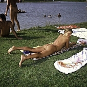 12, naturist, Sziki, freik�rperkultur, naturism, girl, sunbather, lake, water, waves, billows, Sziksosfurdo, summer, 1991, july, Hungary, Szeged, Viking Photo, CD 0001