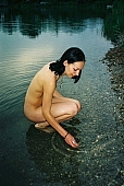 naked girl, tobe under water, lake, fkk, INF, MNE, attitude, pose, posture, unclad, stripped, tattooed, nude, nudity, taking photographs, young naturists, nudist girl, naked, unclothed, pretty, nudist, naturism, nudism, naturist, woman, young, in a state of nature, in the buff, in the nude, field, plant, field flower, wild flower, Delegyhaza, CD 0094