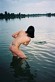 naturism, tattooed, young girl, naked girl, tobe under water, lake, fkk, INF, MNE, attitude, pose, posture, unclad, stripped, nude, nudity, taking photographs, young naturists, nudist girl, naked, unclothed, pretty, nudist, nudism, naturist, woman, young, in a state of nature, in the buff, in the nude, plant, Delegyhaza, CD 0094