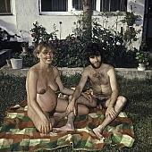 naturist woman, young mother, freik�rperkultur, pair, man, woman, nude man, bathe, bathing, water, game, aspersion, nudist band, naturist place, naturist friends, naturism, sunbathing, on holiday, holiday home, holiday resort, recreation, Wejsz house, Szekesfehervar, nudism, getting acquainted, naturist, nudist, naked, stripped, unclad, way of life, holidays, nature, affection, liking, love, friend, friends, relaxation, repose, rest, disengagement, distraction, resource, sun, Hungary, CD 0102