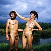 55, freik�rperkultur, Hawaii, nudist couple, nudist pair, Honokohau, Kona, fkk, naked, stripped, naturist couple, naturist, holidays, nudist, love, on holiday, recreation, relaxation, repose, rest, game, beach, coast, nudism, naturism, attitude, pose, posture, heat-wave, thunderclouds, they are walking, bay, gulf, summer, man, woman, bath, bathe, bathing, water, 1990, CD 0106
