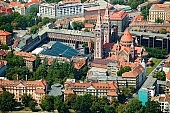 Szeged, town, city, aerials, SZTE, SZOTE, JATE, air photographs, city center, cathedral, Fogadalmi templom, Somogyi library, landscape, clinics, univesity, Szeged Open-Air Festival, auditorium, stage, Domotor torony, Tisza, inundation, flood, fair Tisza, downtown, Karasz street, house, houses, line of houses, street, streets, car, road, cars, building, buildings, critter, haze, steam, vapor, roads, ways, park, green, garden, environment, ambience, neighbor, neighborhood, everyday life, at home, countryside, aldermanry, plan, air, aerial, air photograph, air photo, tower, Jozsef Attila University, Szent-Gy�rgyi Albert University, Universitas Scientiarum Szegediensis, Dom-square, towers, square, chairs, CD 0029, Kiss L�szl�, L�szl� Kiss