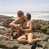 naturism, recreation, freikörperkultur, family, naturist couple, naturist family, young naturists, hand in hand, kiss, young nudist, joung fkk, fkk, naked, stripped, nudity, nude, nakedness, INF, NFN, adult, woman, man, tenderness, fondness, silence, quiet, peace, affection, liking, love, nature, in the nature, red, green, field, grass, yellow, white, Hawaii, club, naturist, naturist lady, nudist, nudist lady, swing, pie in the sky, naturist man, naturist woman, naturist girl, nudist girl, unclad, sky, blue, beach, coast, holidays, traveling, relaxation, repose, rest, reformation, reform, rejuvenation, delight, zest for life, laughing, laugh, smile, happy, beauty, beautiful, pretty, sunlight, warm, water, sea, billows, deep, way, countenance, look, pair, arts, CD 0019