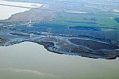 lake, water, airphotograph, air photos, aerials, aerial, Hungary, Szeged, white, blue, field, arable, clod, earth, ploughland, tillage, island, farms, homestead, brown, yellow, flat, gray, reed, fishpond, landscape protection, landscape protection area, coast, waterfront, plan, air, standing, soil, ground, plow, inland inundation, road, track, tracks, nature, natural, reflection, reflecting, mirror, Kiss Lszl, Lszl Kiss